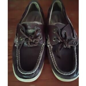 Sperry Top Sider Brown Leather Boat Shoes 360 Lacing Deck Loafers Womens 6.5